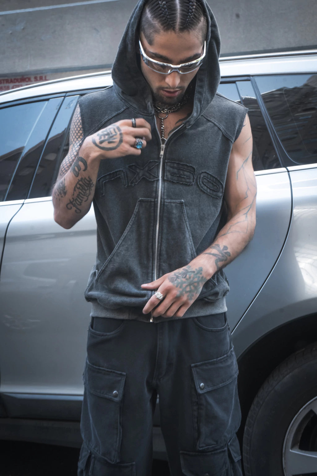 Logo Washed Vest Grey