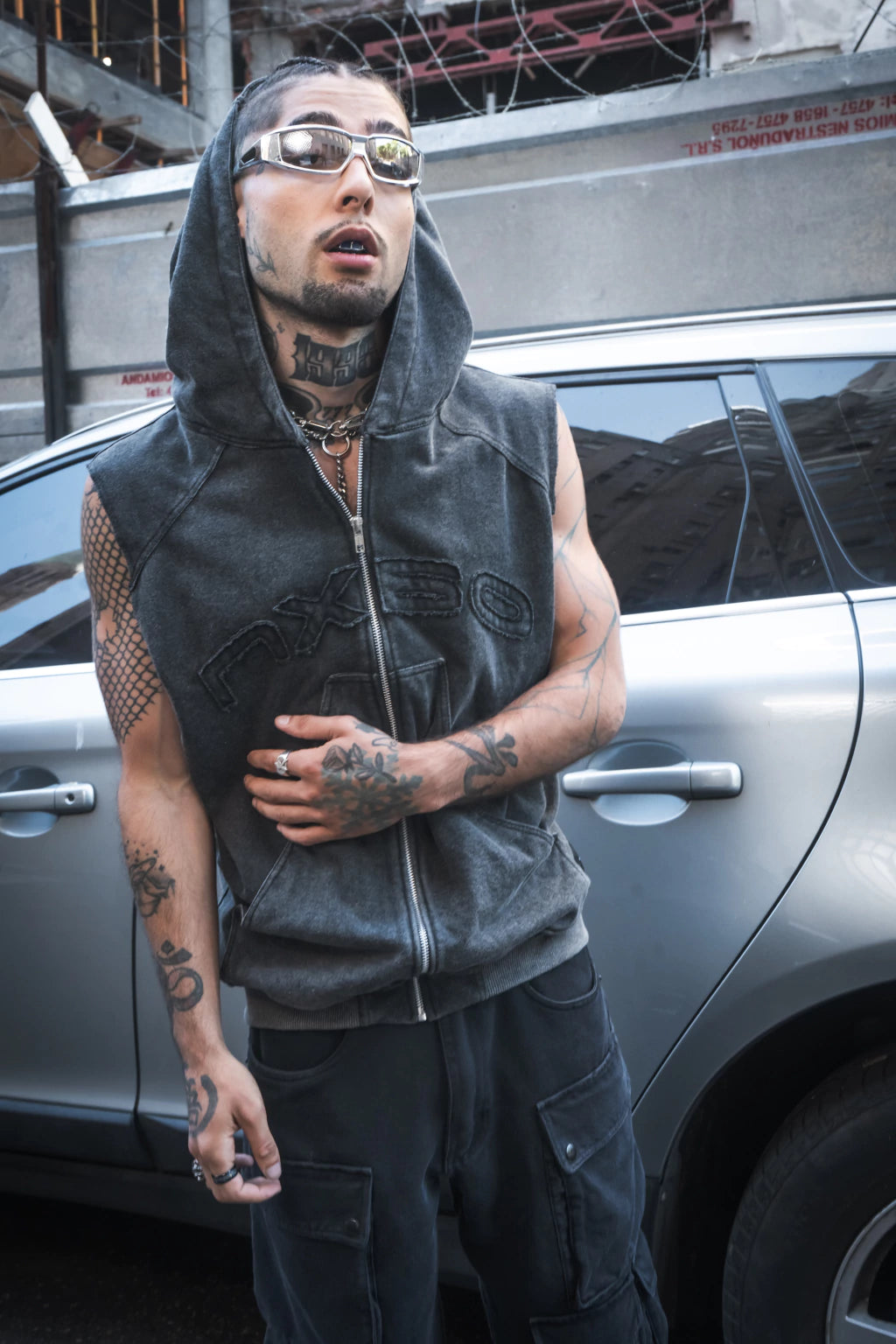 Logo Washed Vest Grey