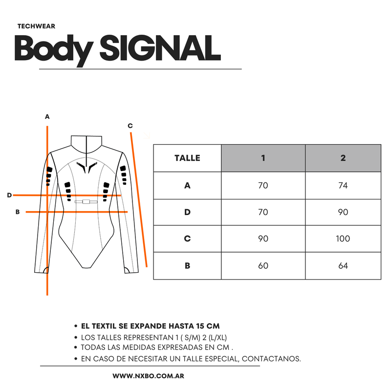 Guía de talles Body [SIGNAL]
