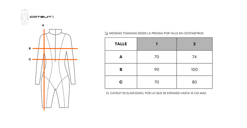 Guía de talles Catsuit [ Fusion ]