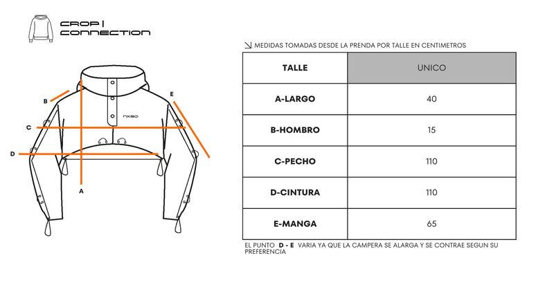 Guía de talles Crop [ Connection ] Gris