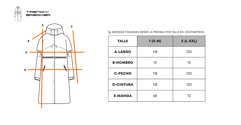 Guía de talles Trench [ Breaker ]