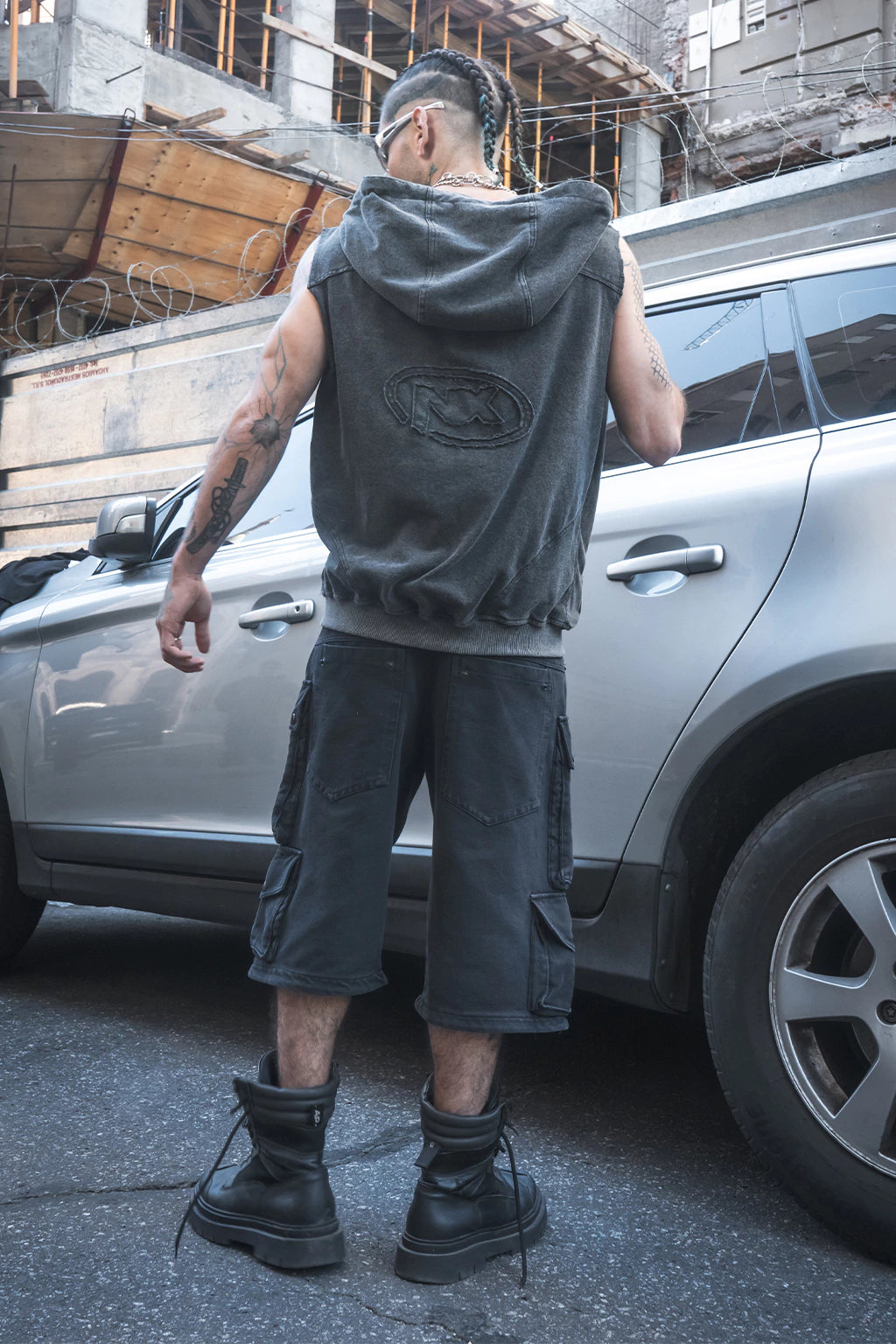 Logo Washed Vest Grey