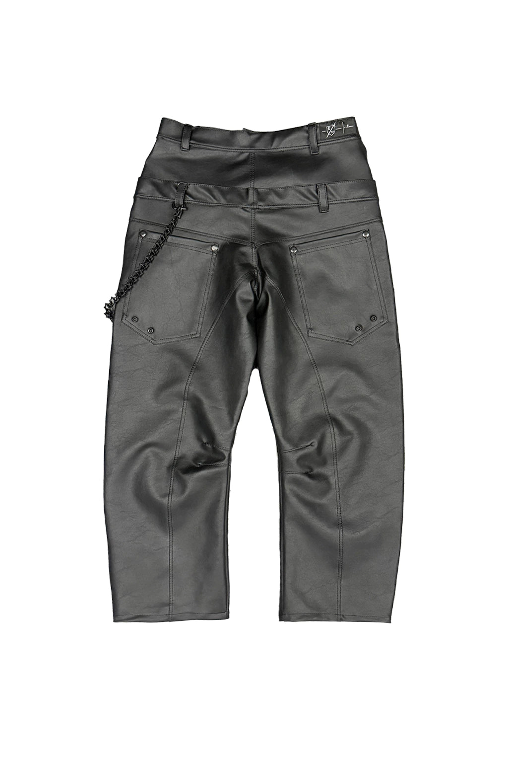 Double waist Leather Pant