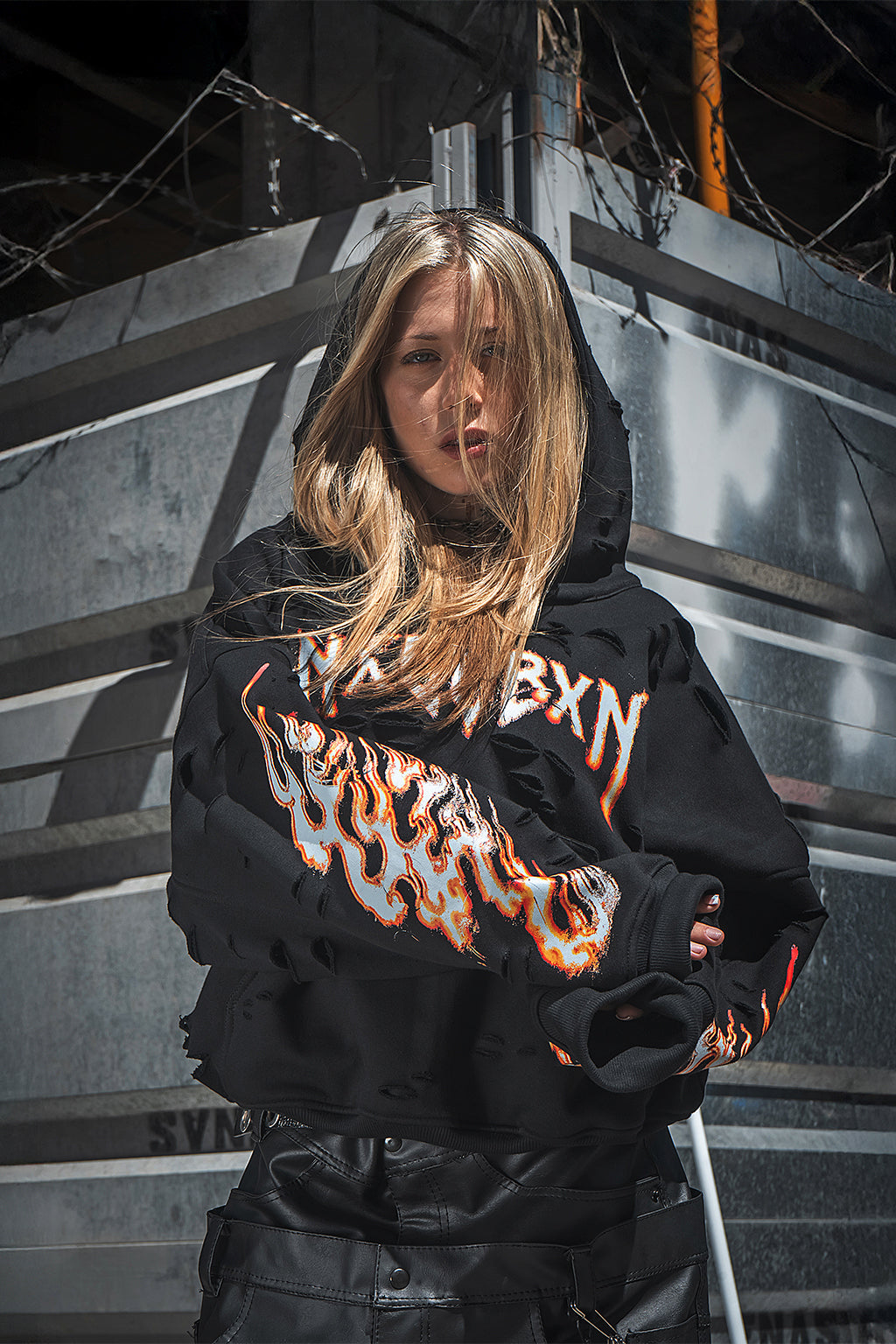 Flame Destroyed Hoodie