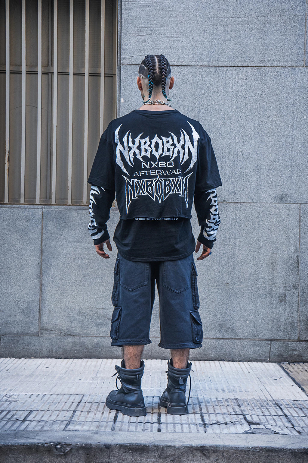 Layed Sleeves Emo T Shirt