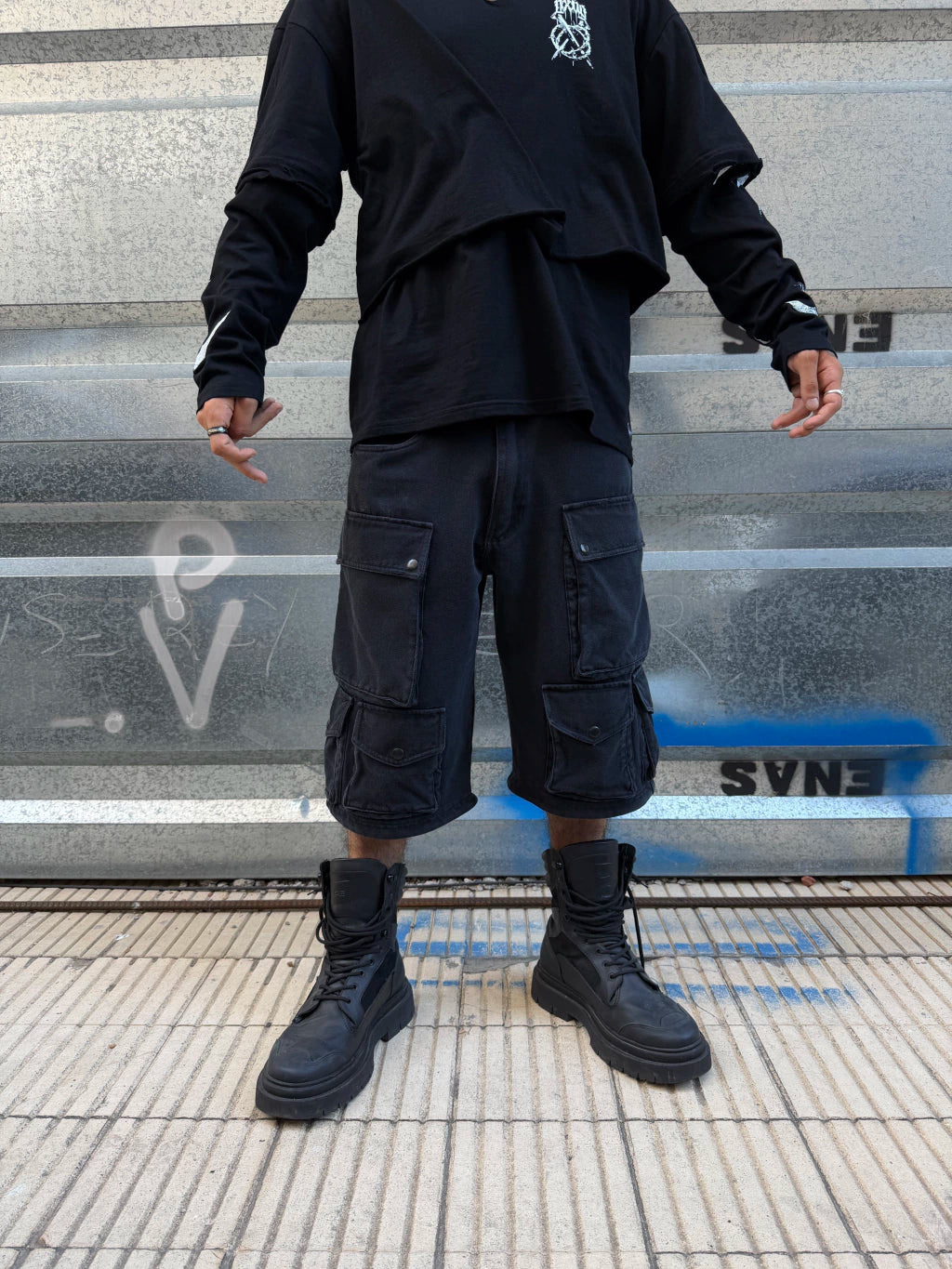 Multipocket Cargo Pant Noir