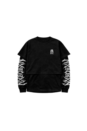 Layed Sleeves Emo T Shirt